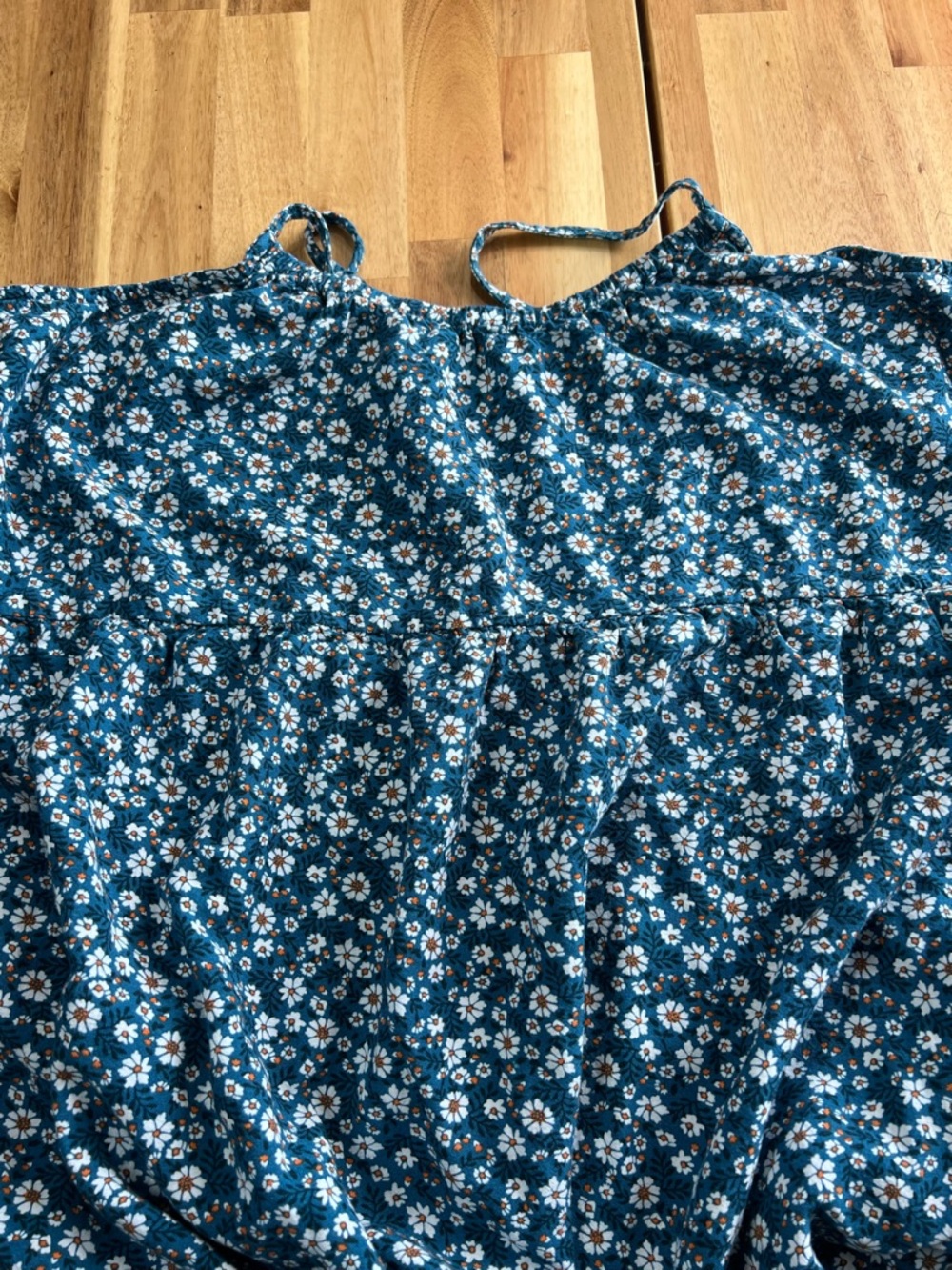 DIP Women’s 2X Blue Floral Tiered Sundress Boho Cottagecore - Picture 6 of 7